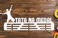 Metalowe Wieszak Na Medale TATA NA MEDAL [S] 38x20 cm Biały Aranżacja 1