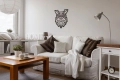 Ozdoba na Ścianę z Metalu w stylu Loft Geometryczna Sowa
