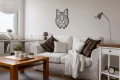Metalowa ozdoba na ścianę w stylu loft Geometryczny Ryś
