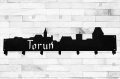 Wieszak do przedpokoju MIASTO TORUŃ [XL] 60x14,9 CM - Metalowy Wieszak Na Ubrania, Kurtki I Płaszcze