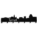 Wieszak do przedpokoju MIASTO TORUŃ [XL] 60x14,9 CM - Metalowy Wieszak Na Ubrania, Kurtki I Płaszcze