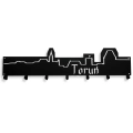 Wieszak do przedpokoju MIASTO TORUŃ ZARYS [XL] 60x14,8 CM - Metalowy Wieszak Na Ubrania, Kurtki I Płaszcze