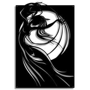 Księżycowa Czarodziejka [XL] 51x75cm - Metalowa dekoracja - Ozdoba ścienna