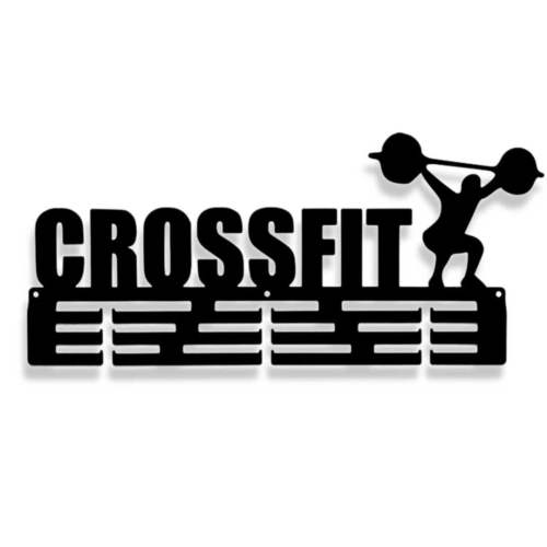 Wieszak na medale CROSSFIT [M] 40x18 CM - Metalowy ścienny wieszak na medale