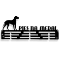 Wieszak na medale i rozety PIES NA MEDAL [M] 36x14,5 CM - Metalowy Ścienny Wieszak Na Medale