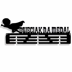 Wieszak na medale dla chłopca DZIECIAK NA MEDAL [M] 39x14cm