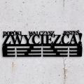 Ścienny wieszak z metalu na medale Dopóki Walczysz Jesteś Zwycięzcą