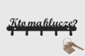 Ścienny wieszak z metalu do przedpokoju Kto ma klucze?