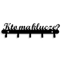 Metalowy wieszak na klucze Kto ma klucze?