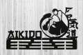 ścienny wieszak z metalu na medale sport sztuki walki aikido