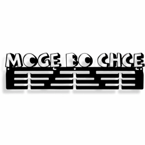 Wieszak na medale MOGĘ BO CHCĘ [M] 36x9cm dla sportowców