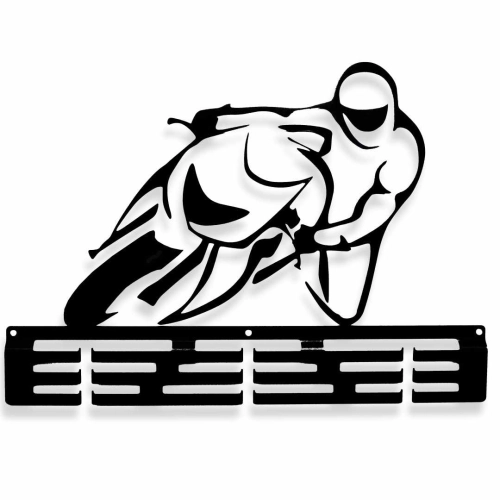 Metalowy wieszak na medale Ścigacz wyścigi motorowe dla sportowców
