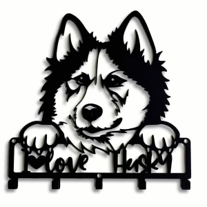 Wieszak do przedpokoju Pies Husky Love [M] 39x41cm