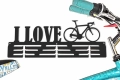 Metalowy wieszak na medale dla rowerzystów I love rower