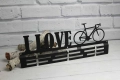 Metalowy wieszak na medale dla rowerzystów I love rower