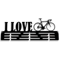 Metalowy wieszak na medale dla rowerzystów I love rower