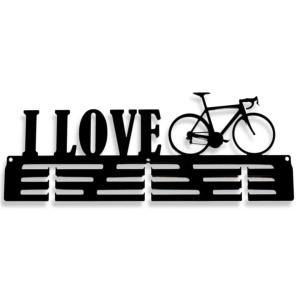 Wieszak na medale I LOVE ROWER [M] 36x14cm