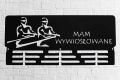 Metalowy wieszak ścienny na medale dla wioślarza Mam wywiosłowane