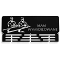 Metalowy wieszak ścienny na medale dla wioślarza Mam wywiosłowane