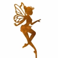 Rdzą malowane biżuteria ogrodowa corten korten Wróżka Elf Amelia złota