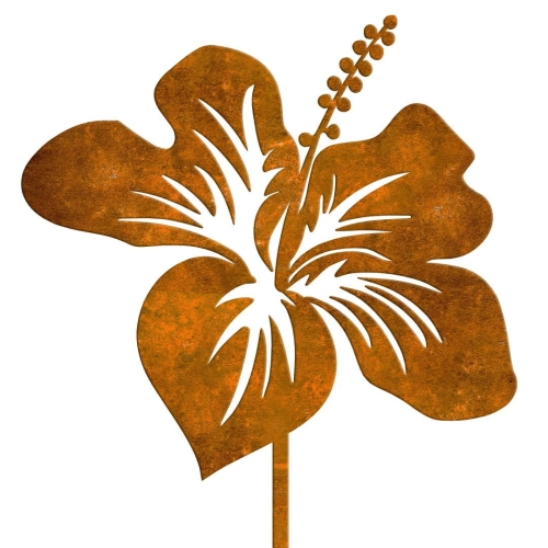 Biżuteria Ogrodowa Rdzą malowane Złota ozdoba do ogrodu z metalu korten corten Rdzawy Hibiskus