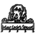 Wieszak do przedpokoju na kurtki i płaszcze pies cocker spaniel love
