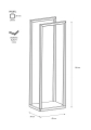 Stojak na drewno kominkowe LOFT 40 x 120 x 30 cm