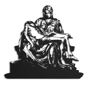 Michał Anioł Pieta [XL] 60x56cm - Metalowa Dekoracja Ścienna