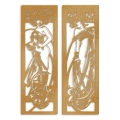 Dekor metalowy Dyptyk Alfons Mucha Dziewczyny