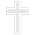 Metalowa dekoracja na ścianę podwójny krzyż