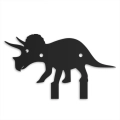 wieszak metalowy do pokoju dziecka dinozaury