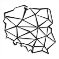 Ozdoba ścienna z metalu Geometryczna Mapa Polski