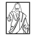 Metalowa ozdoba ścienna Jezus Chrystus