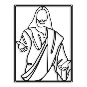 Jezus Chrystus [XL] 62x83cm - Metalowa Dekoracja Ścienna