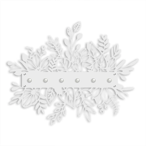 Wieszak na kurtki do przedpokoju Dorodna Flora [XL] - 70x54cm - Metalowa ozdoba ścienna