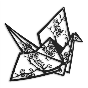 Ptak Origami [L] 50x47cm - Metalowa Dekoracja Ścienna