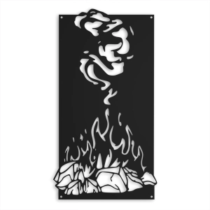 Żywioł Ogień [XL] 40x73cm- Metalowa Dekoracja Ścienna