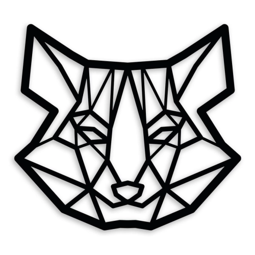 Metalowy Dekor Ścienny Geometryczny Kot