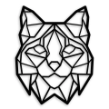 Metalowy Dekor Ścienny Geometryczny RYŚ