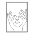 Dekoracja z metalu Face In Hands