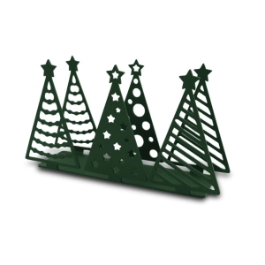 Serwetnik metalowy Choinki [XS] 16x9cm - dekoracja stołu