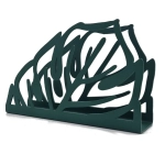 Serwetnik metalowy Monstera [XS] 16x10cm - dekoracja stołu