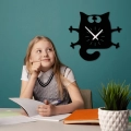 zegar metalowy Postrzelony Kot