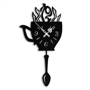 Zegar z Łyżką [S] 20x39cm  - metalowy zegar ścienny kuchenny