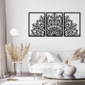 Ozdoba ścienna metalowa tryptyk mandala