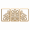 Ozdoba ścienna metalowa tryptyk mandala