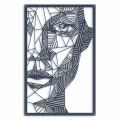 Ozdoba ścienna metalowa Geometrical Woman