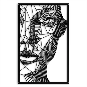 Geometrical Woman [XL] 53x82cm - Metalowa Dekoracja Ścienna