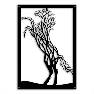 Dekor Leśny Rumak [XL] 40x57cm - Metalowa dekoracja ścienna