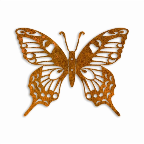 Dekoracja zewnętrzna motyl 3D ze stali corten